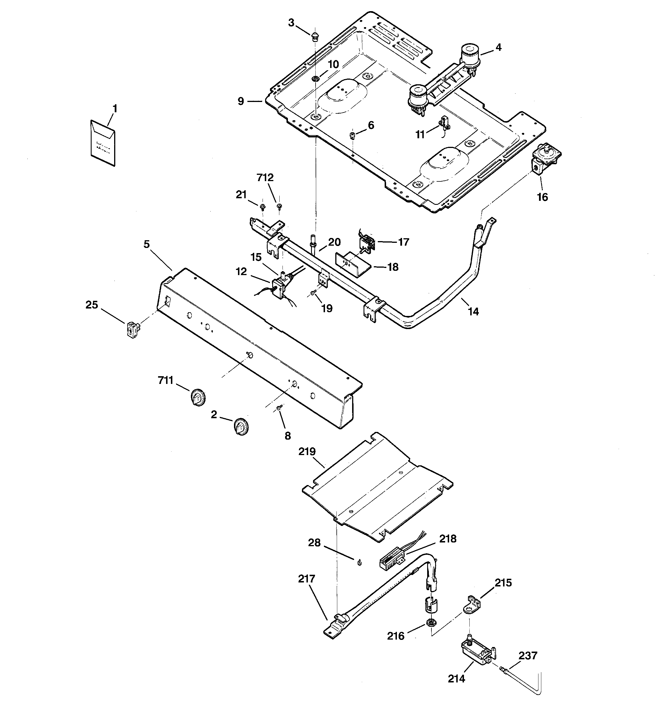 GE JGBS20WEH2WW gas & burner parts diagram