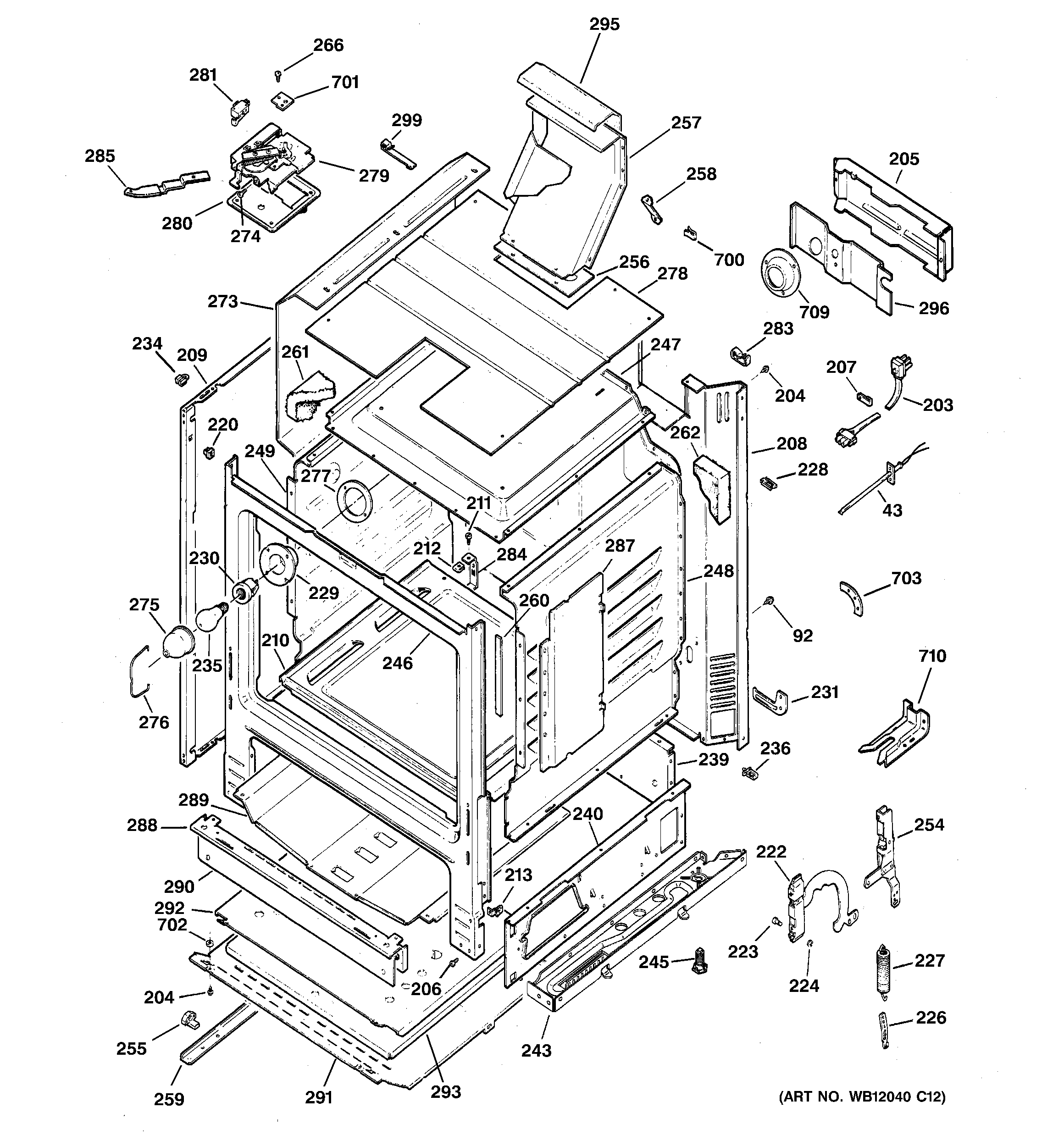 GE JGBP28WEJ3WW body parts diagram