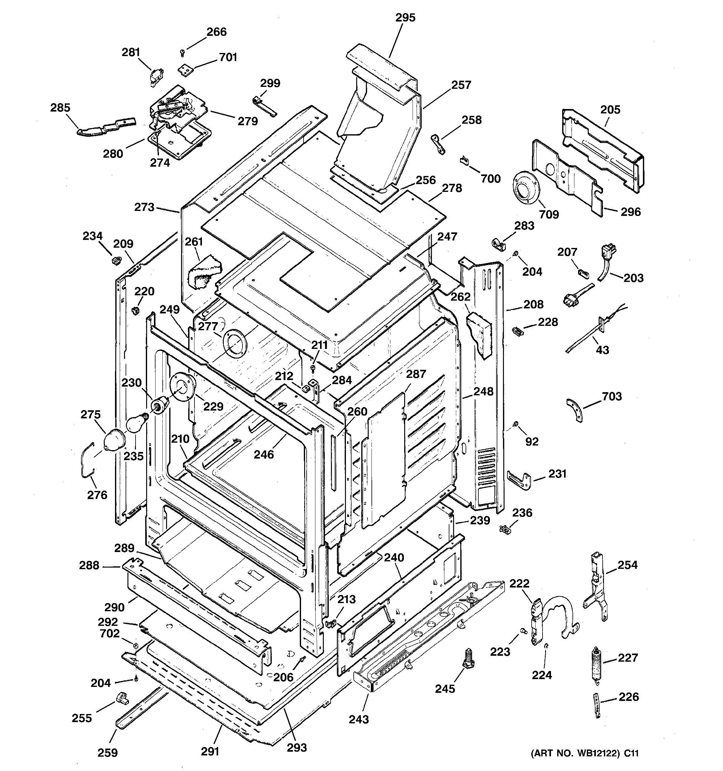 GE JGBP32BEJ2BB body parts diagram