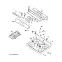 GE JGBP83SEJ2SS control panel & cooktop diagram