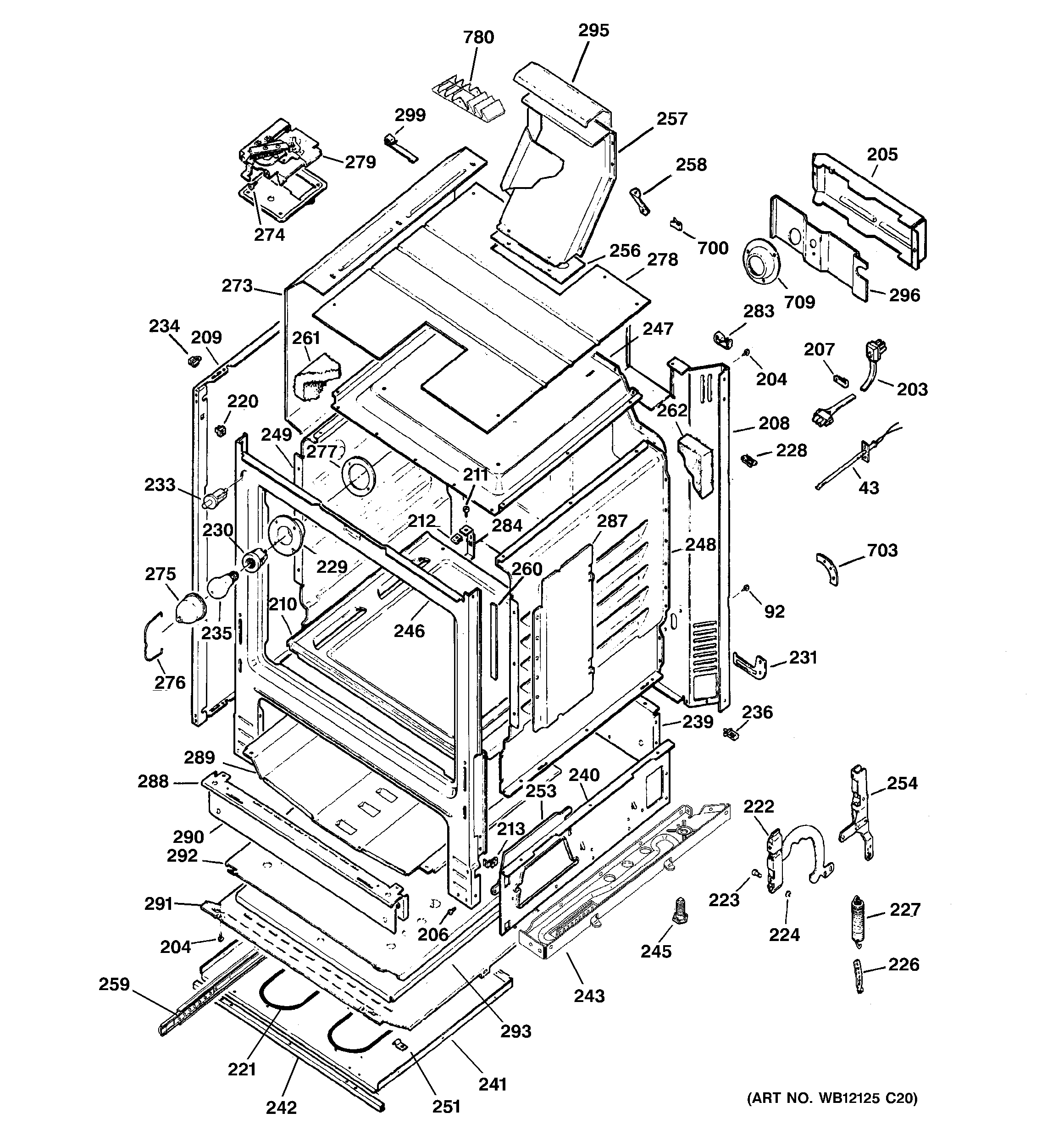 GE JGBP83SEJ2SS body parts diagram