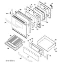 GE JGBP86SEK2SS door & drawer parts diagram