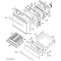 GE JGBP99SEH3SS door & drawer parts diagram