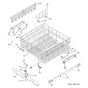 GE GSD6860J10SS upper rack assembly diagram