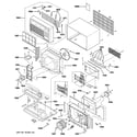 GE AJCH10DCBW1 cabinet & components diagram