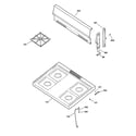 GE JGBS04BEH3WH control panel & cooktop diagram