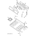 GE JGBS19BEH2WH control panel & cooktop diagram