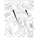 GE DSXH43EF0WW cabinet & drum diagram
