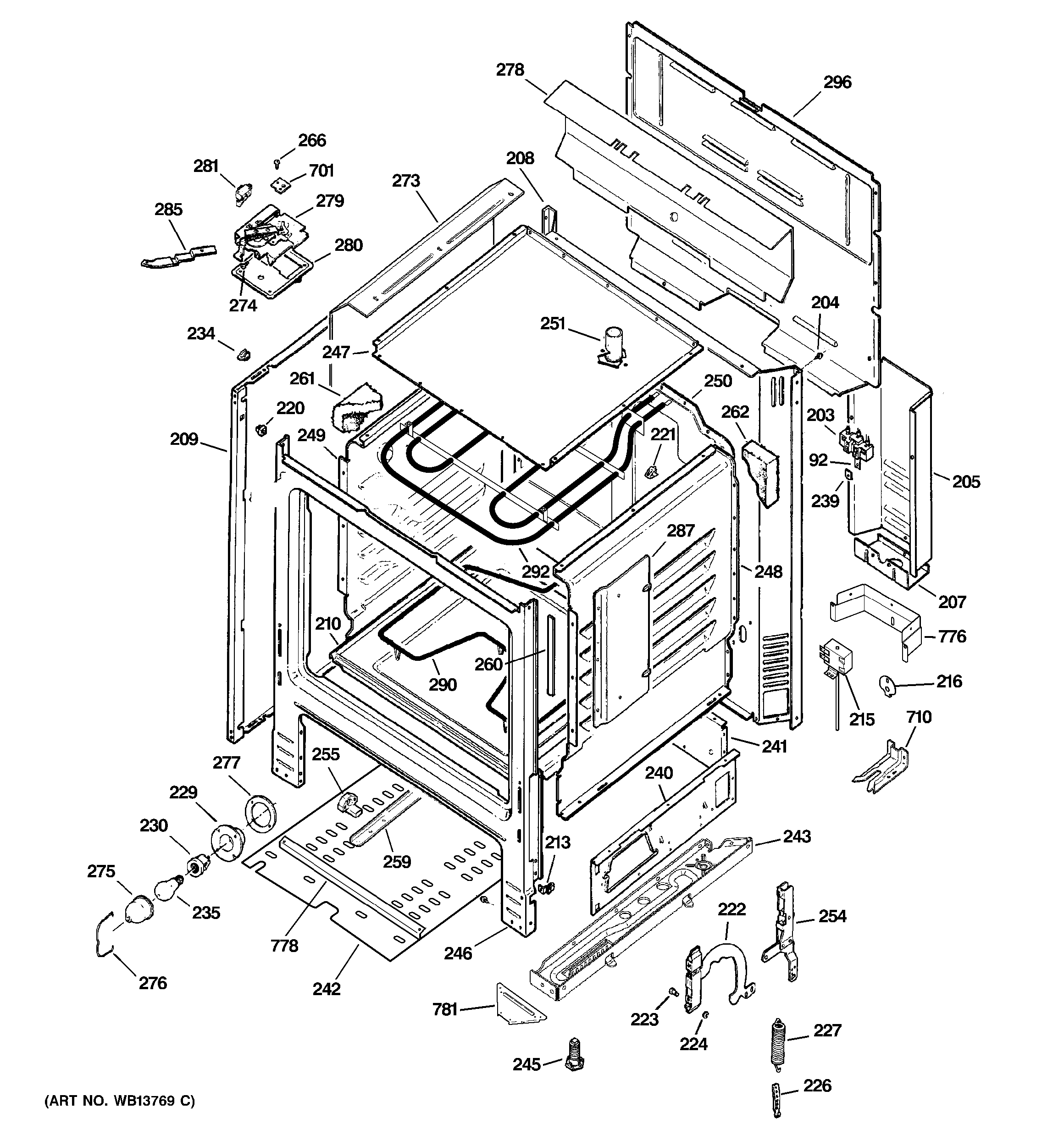 GE JBP15WJ1WW body parts diagram