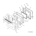GE JBP65MK1BS door diagram