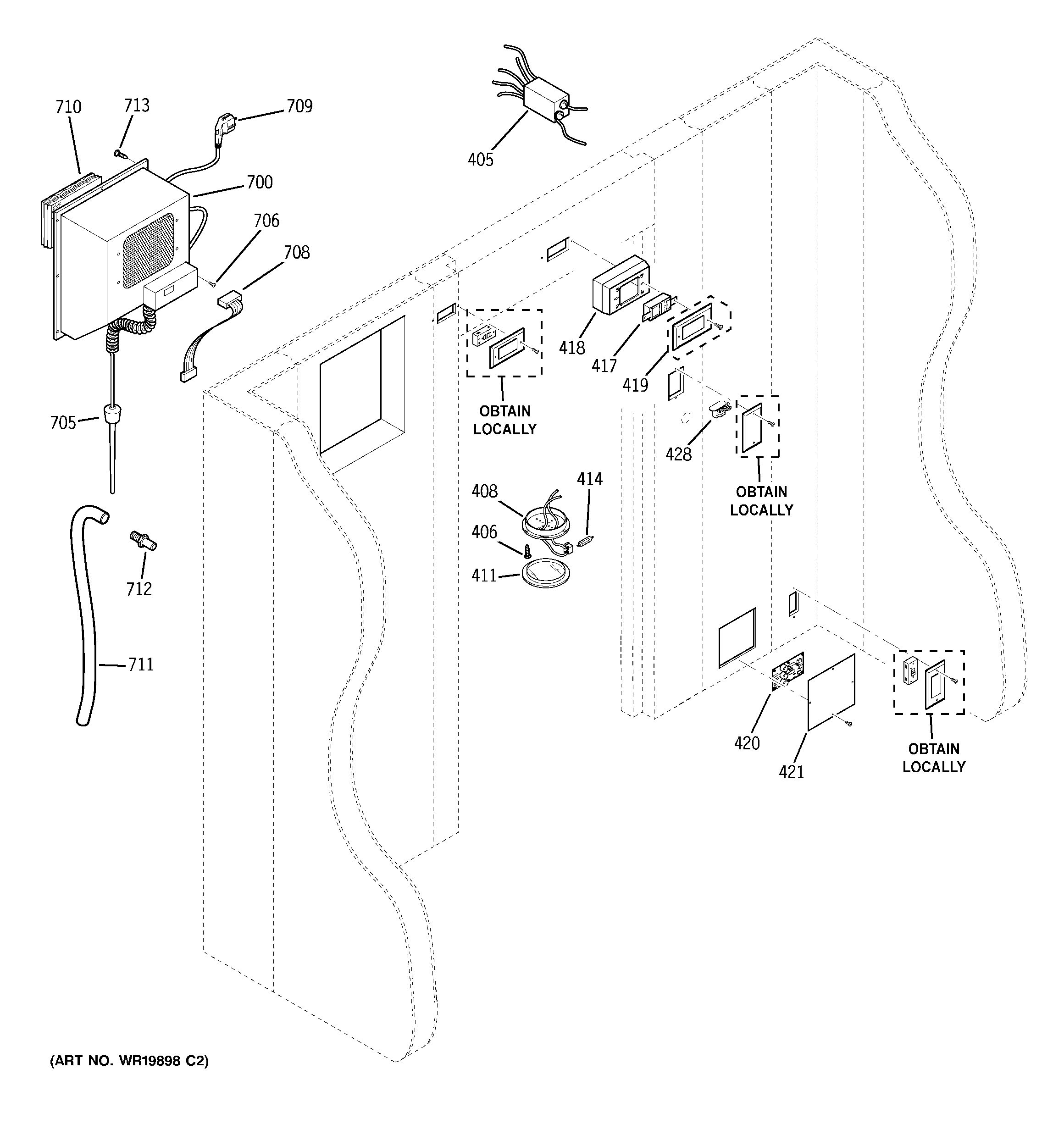 GE ZWVS1000SRA electrical components diagram