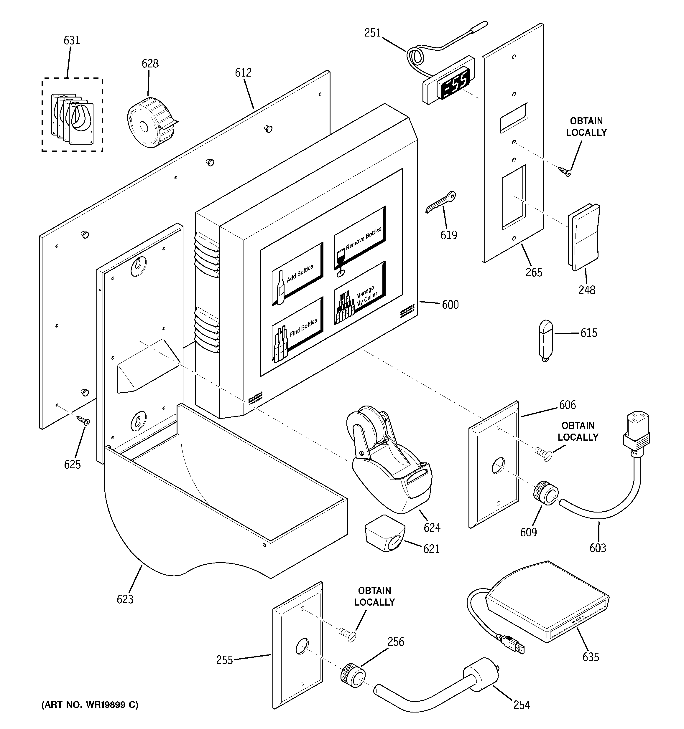GE ZWVS1000SRA inventory management system & tempe diagram
