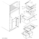 GE STS18ZCPRRWW fresh food shelves diagram
