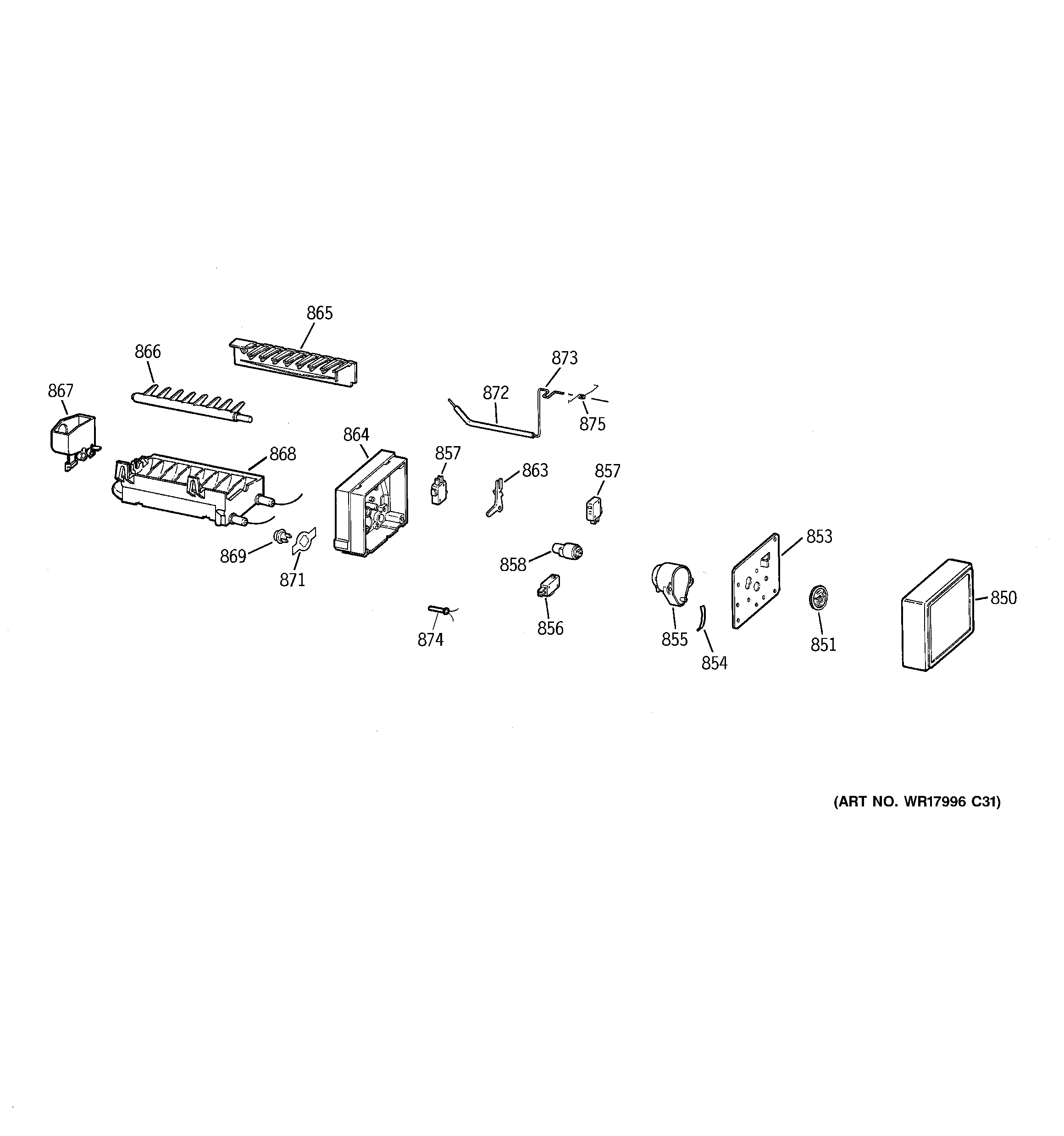 GE STS18ZCPRRWW ice maker diagram