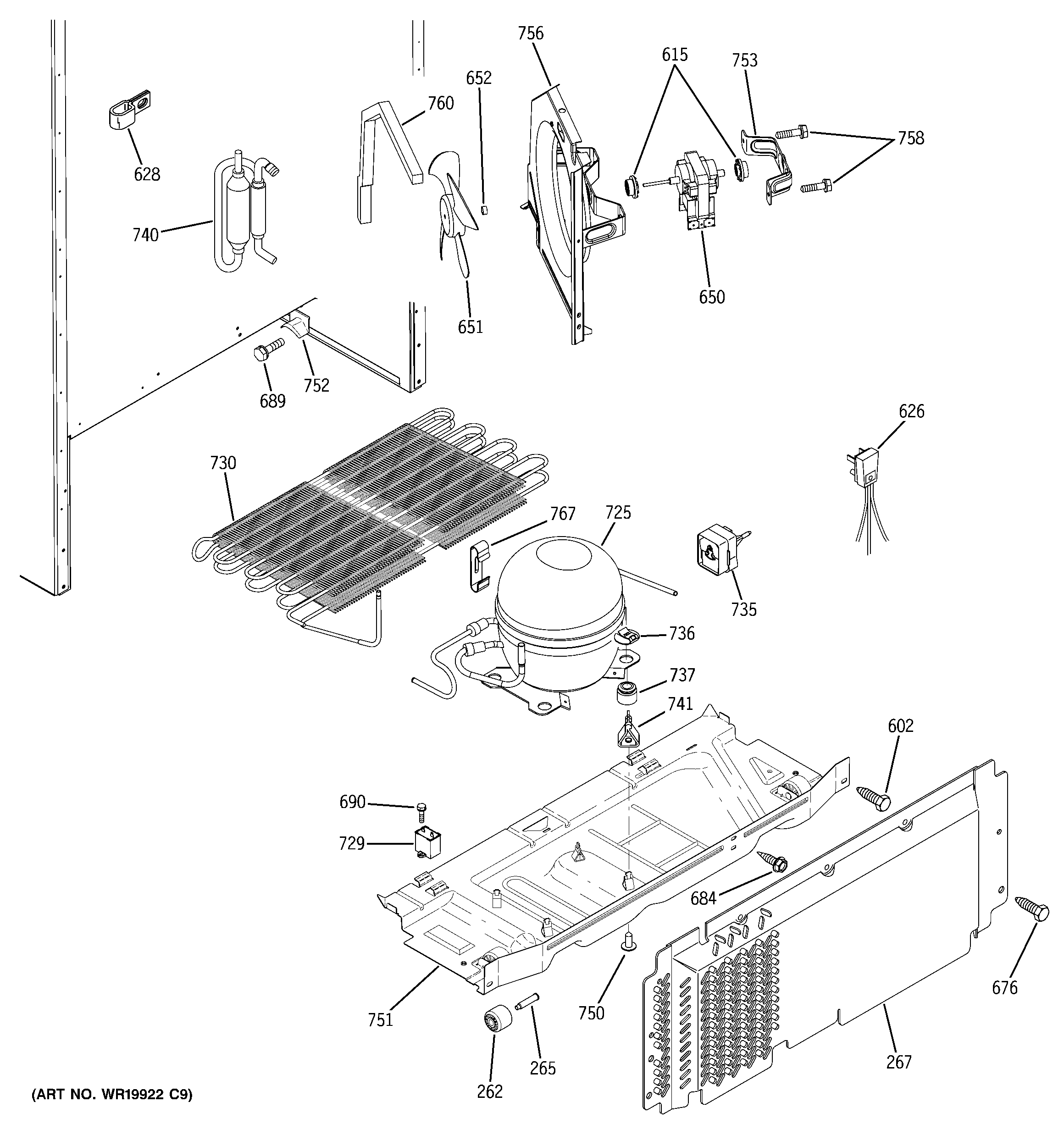 GE GTS18JCPPRCC unit parts diagram