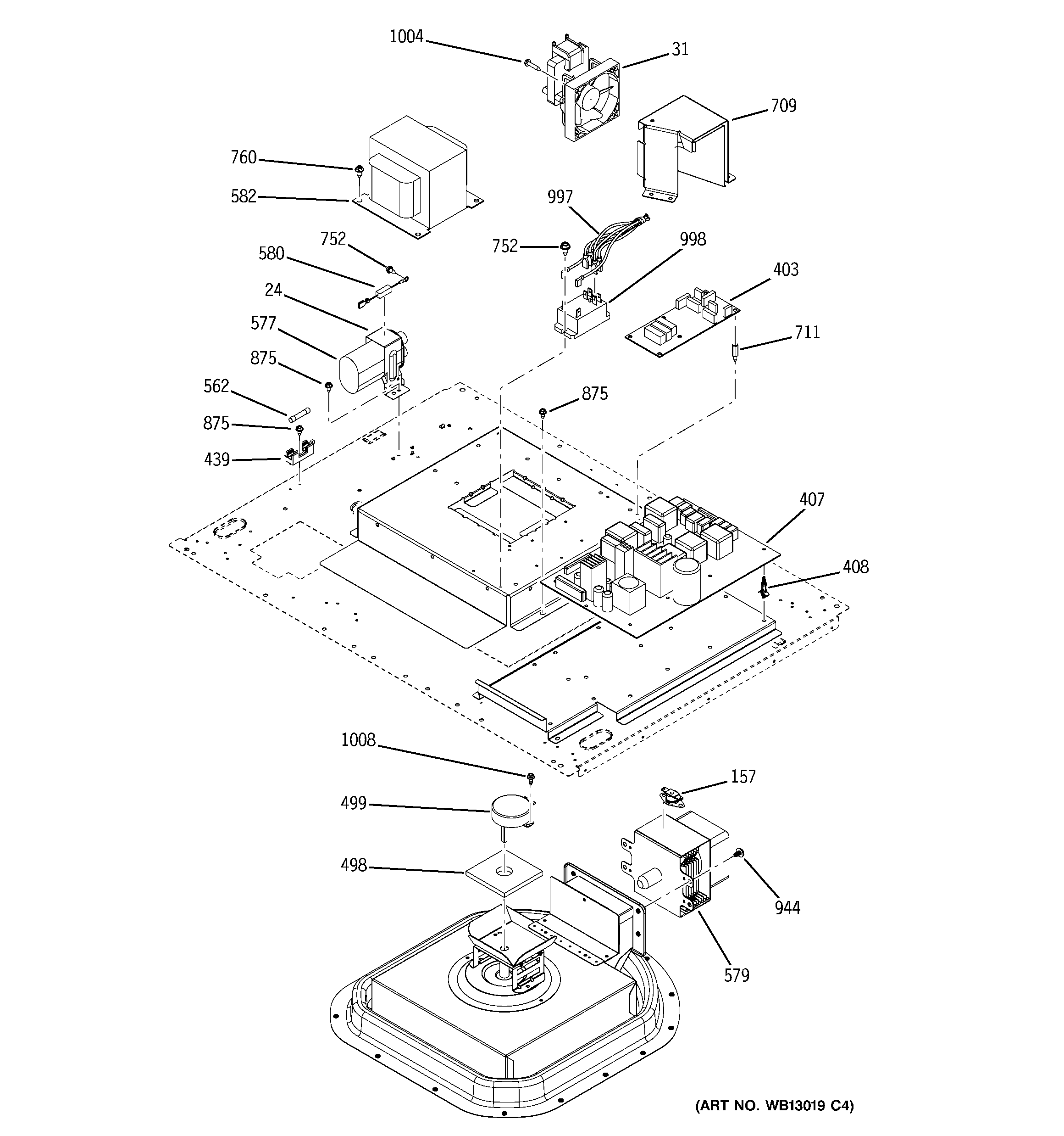 GE ZET3038SH2SS control section diagram