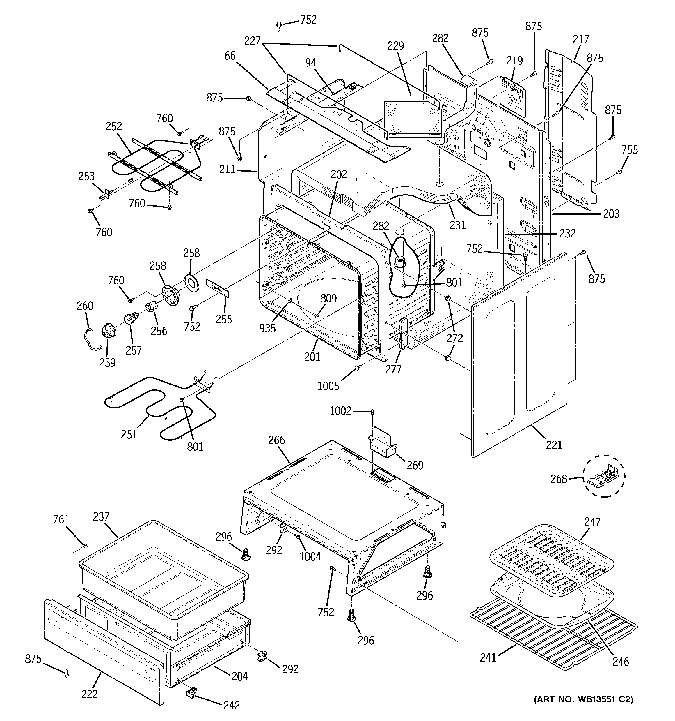 GE EER3000K01BB body parts diagram