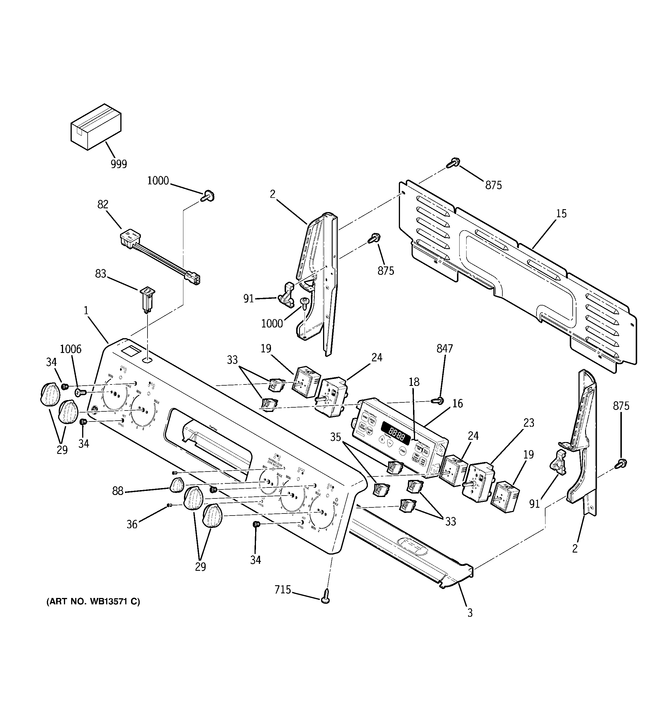 GE ECBP82BJ3BB control panel diagram