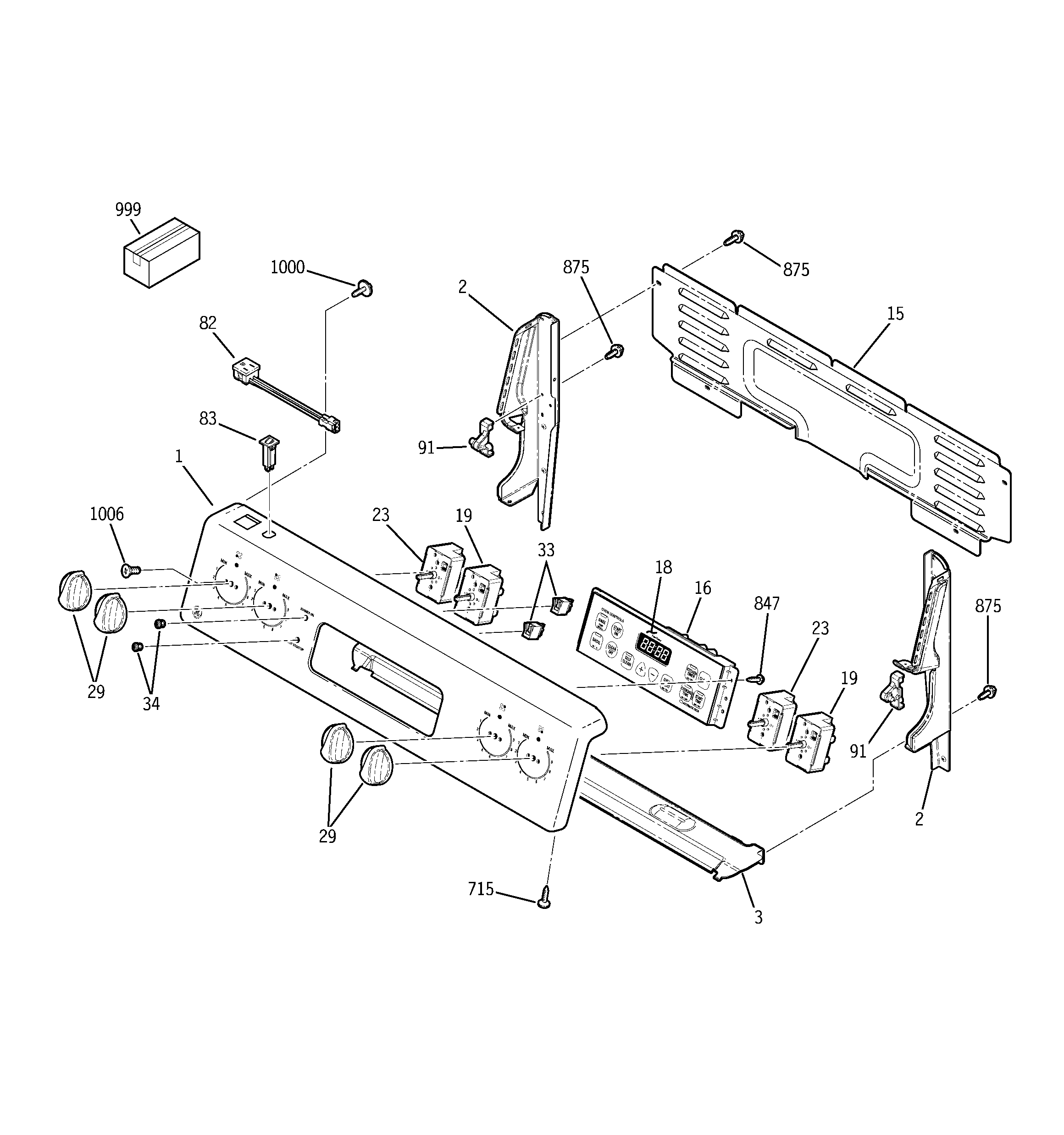 GE JCBP68HJ2WW control panel diagram