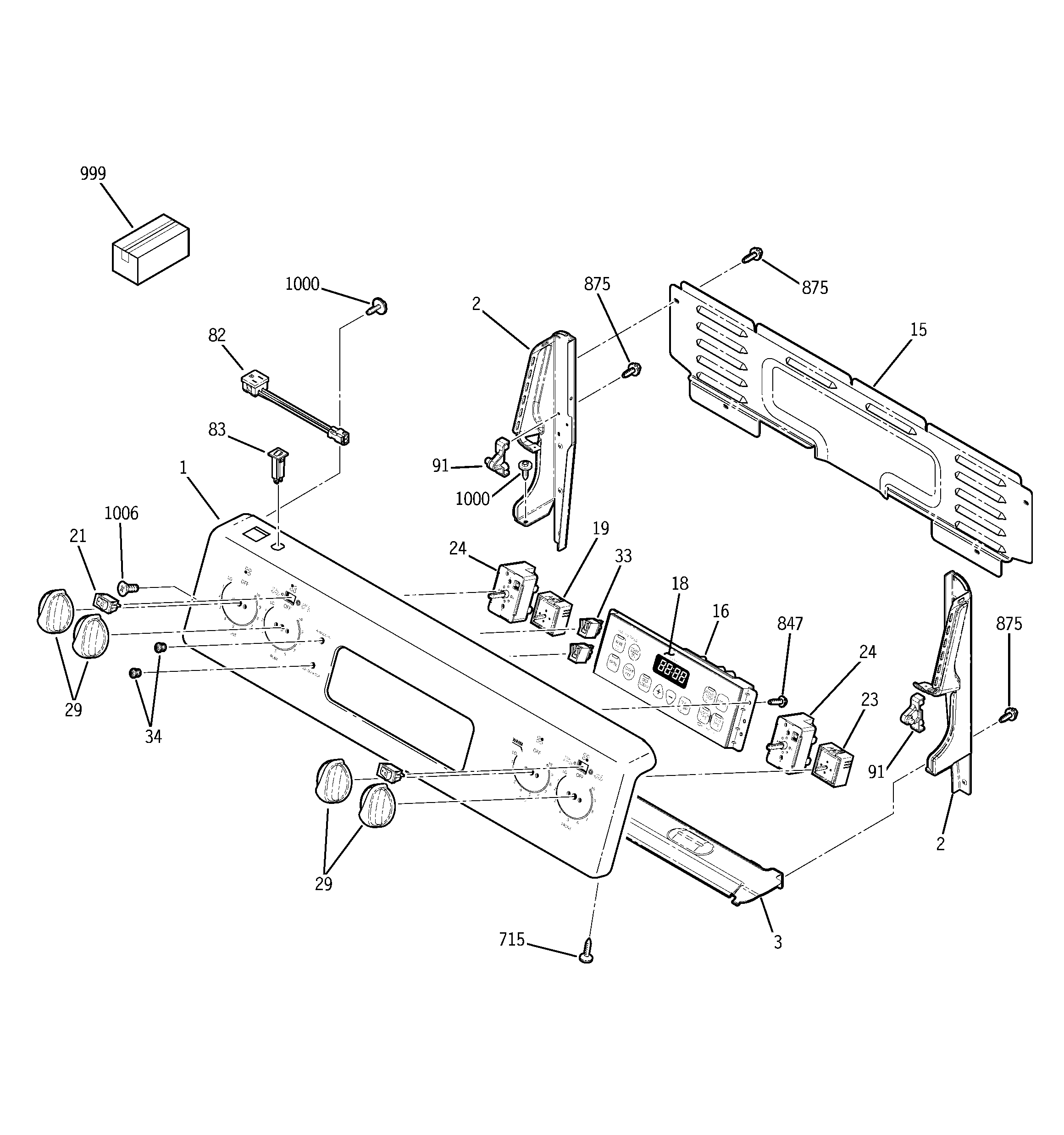 GE JCBP78WJ1WW control panel diagram