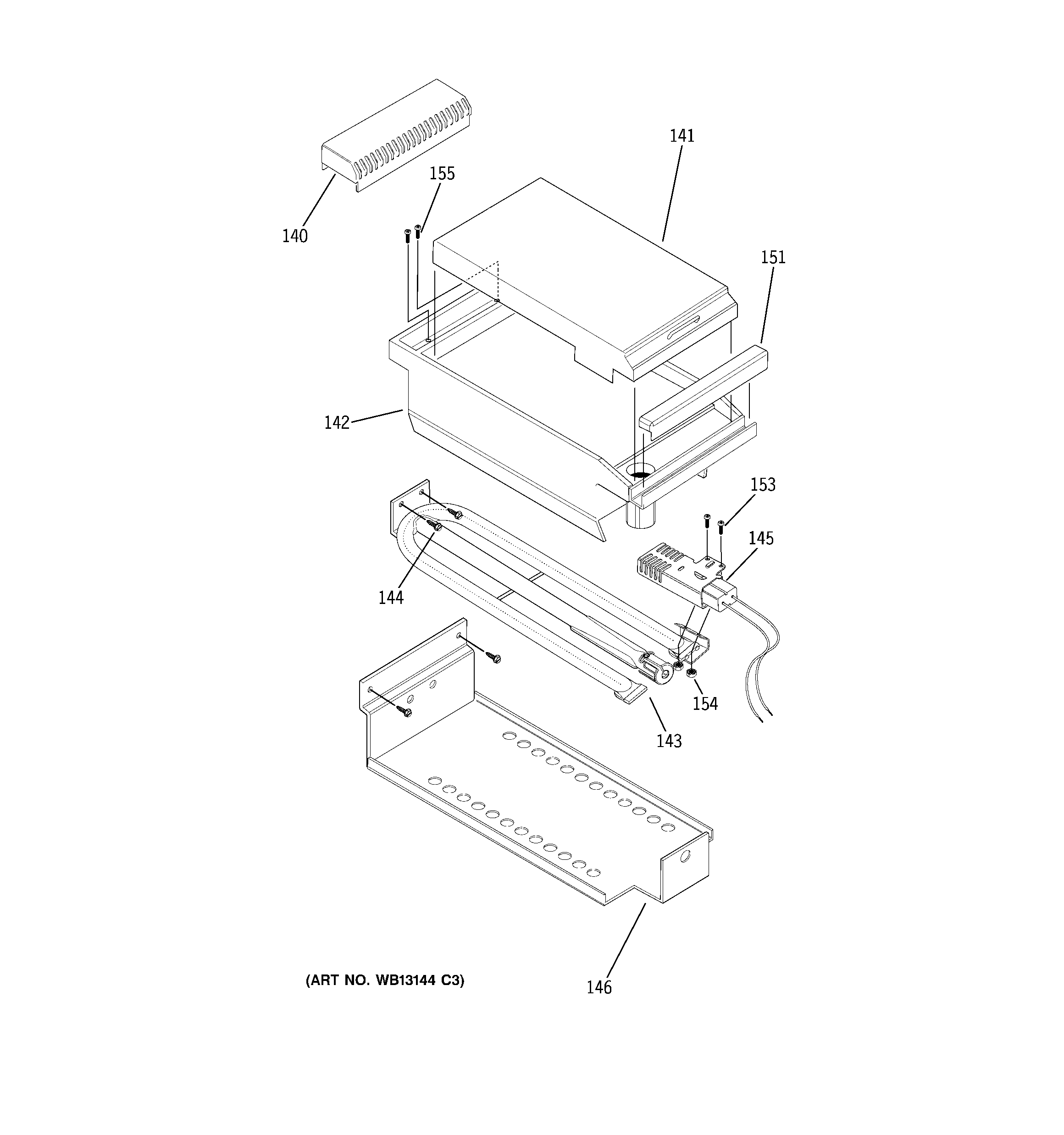 GE ZGU36N4DH1SS griddle assembly diagram
