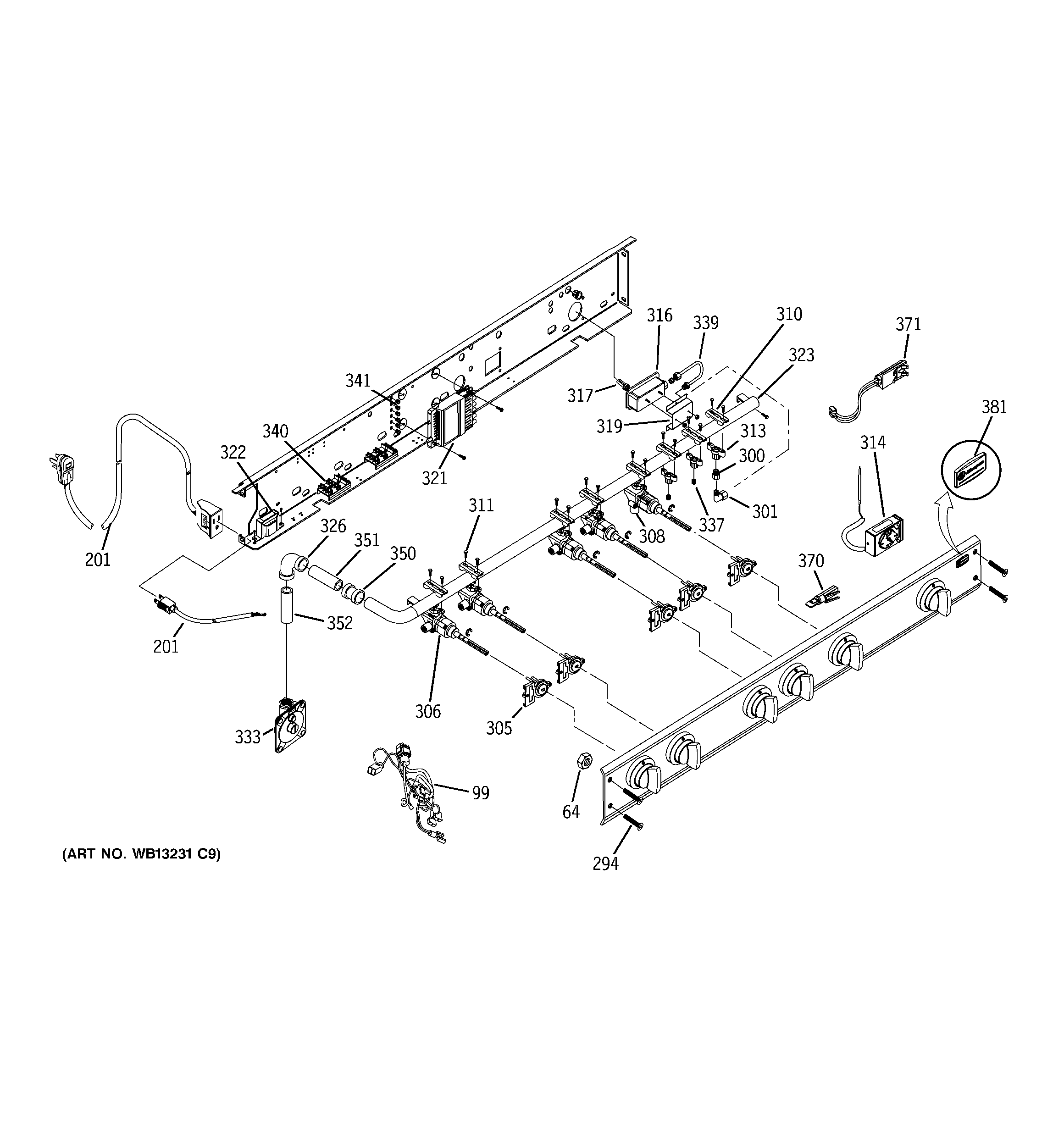 GE ZGU48L6DH2SS manifold assembly diagram