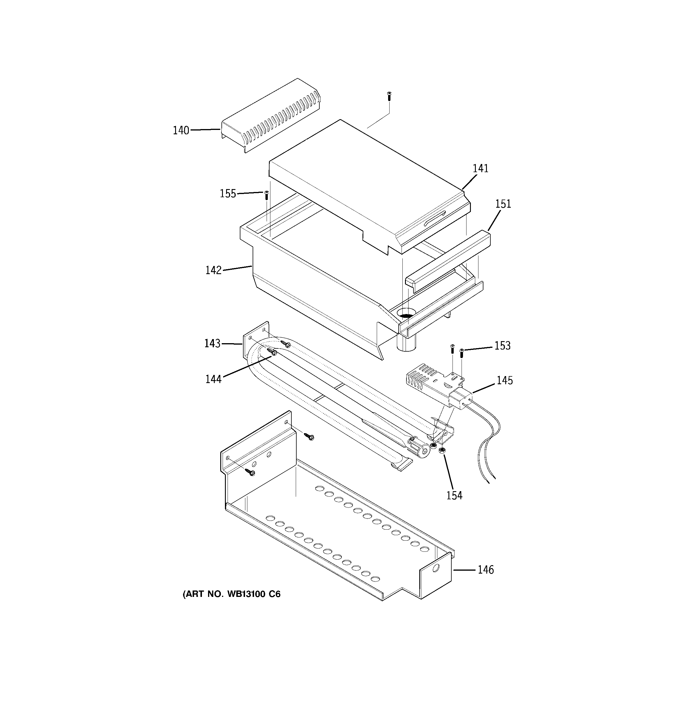 GE ZGU48L6DH2SS grill assembly diagram