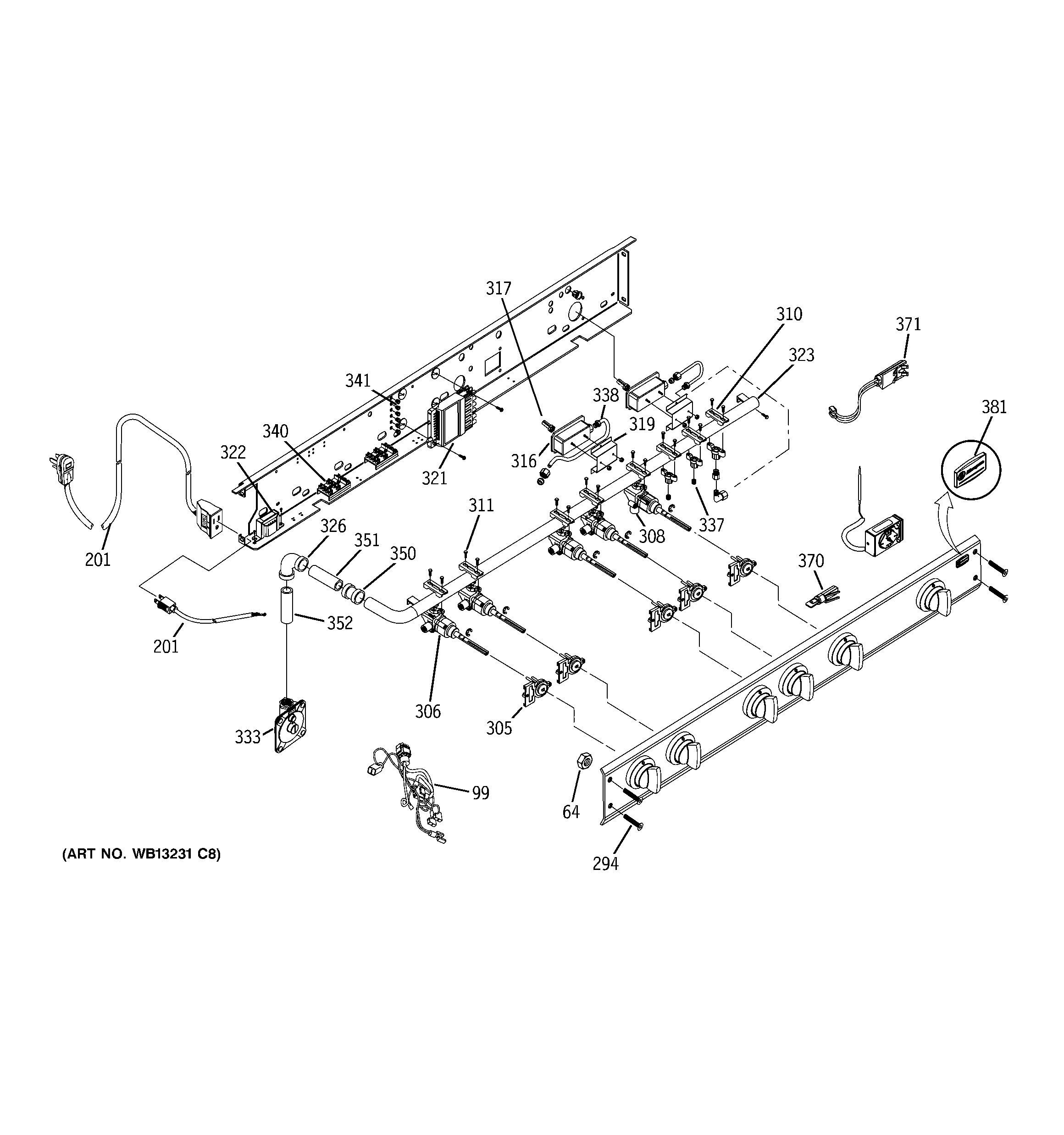 GE ZGU48N6RH2SS manifold assembly diagram