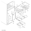 GE GTS18YBRPRWW fresh food shelves diagram