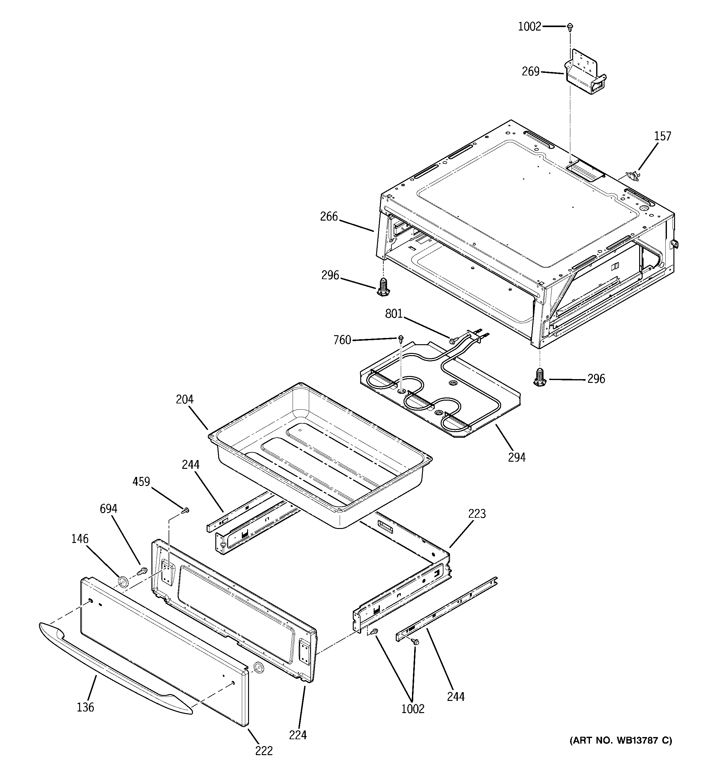 GE JBP81BK1BB warming drawer diagram