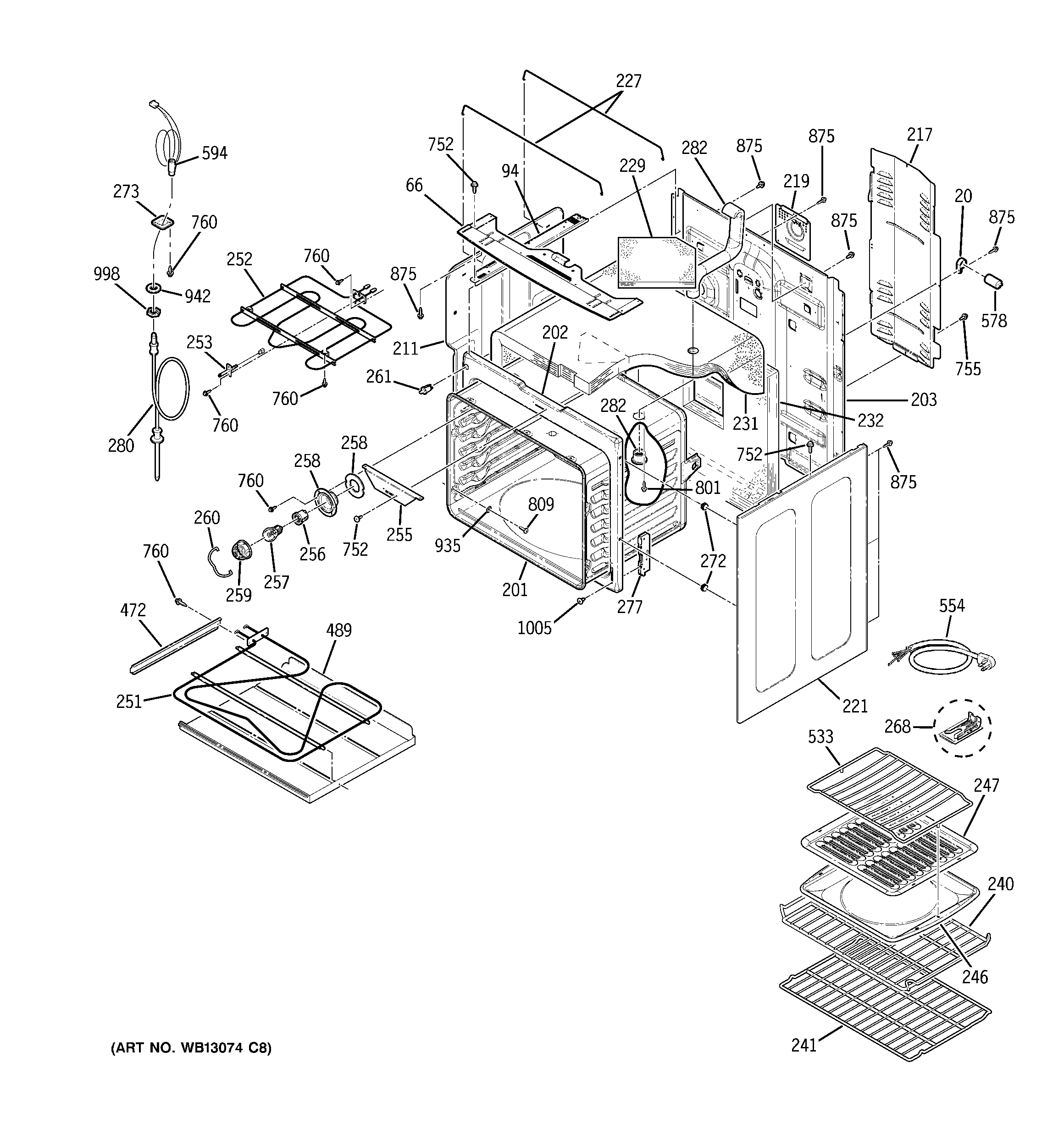 GE JCB910SK1SS body parts diagram