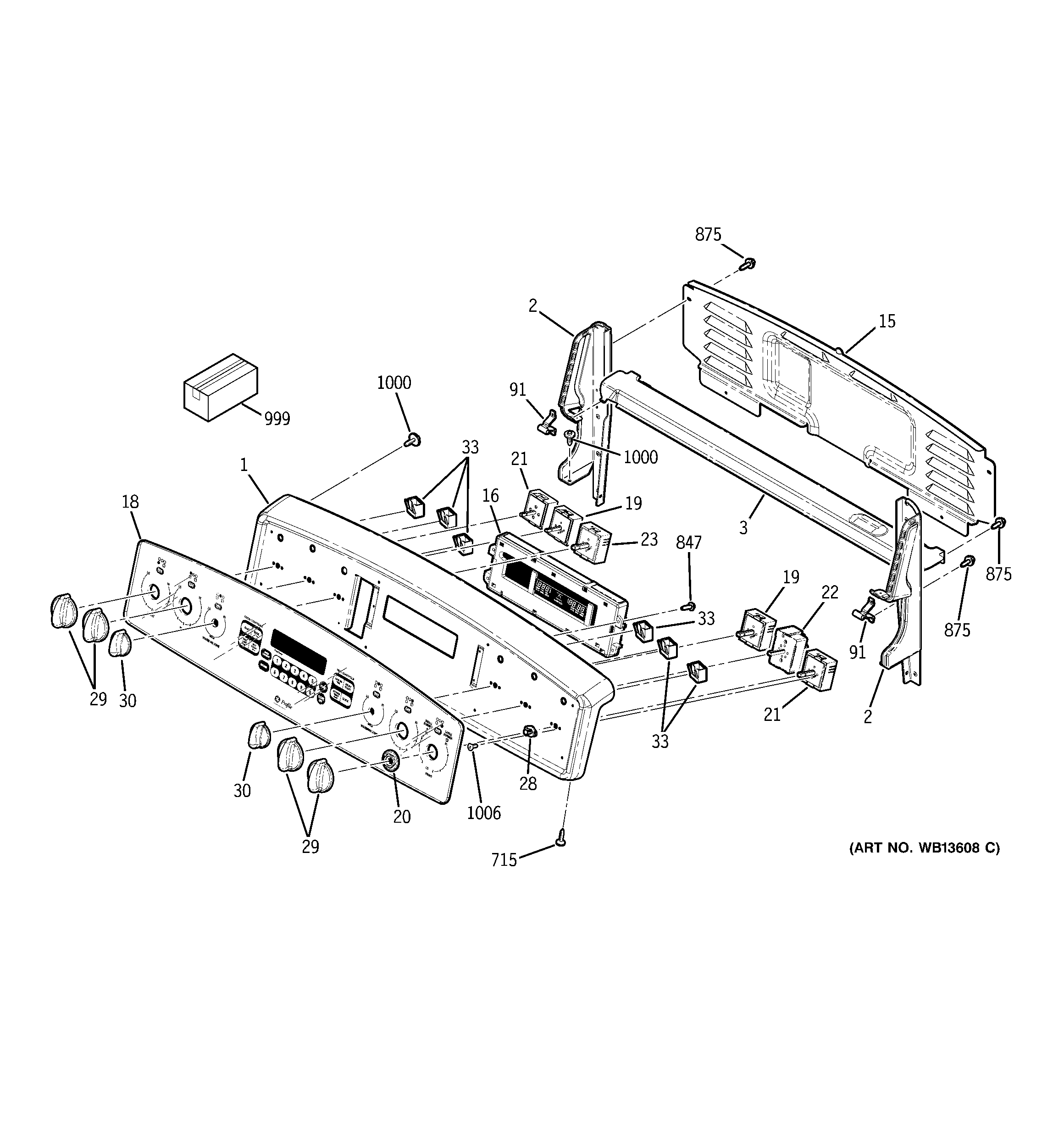 GE JB900SK1SS control panel diagram