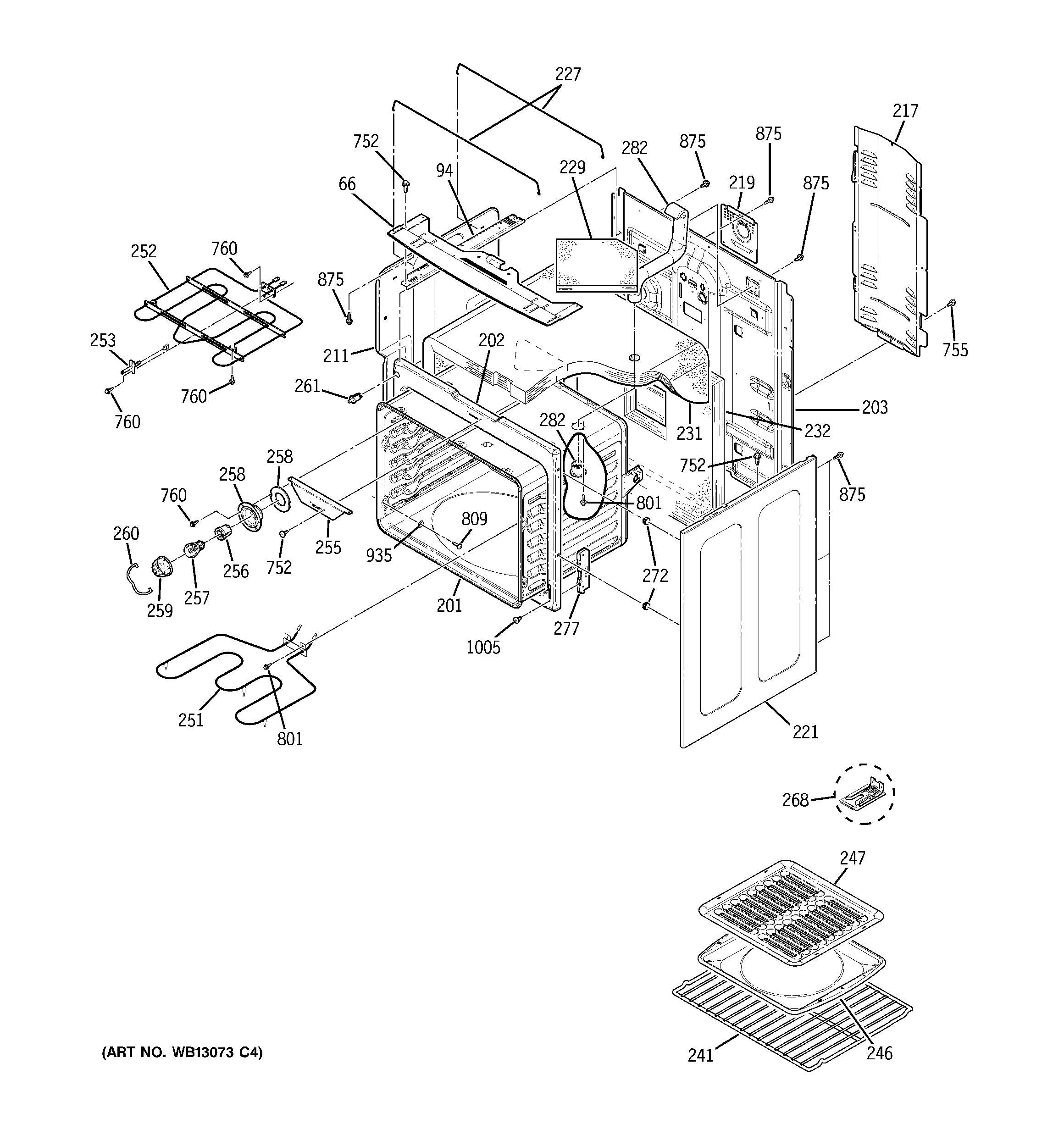 GE JB900SK1SS body parts diagram