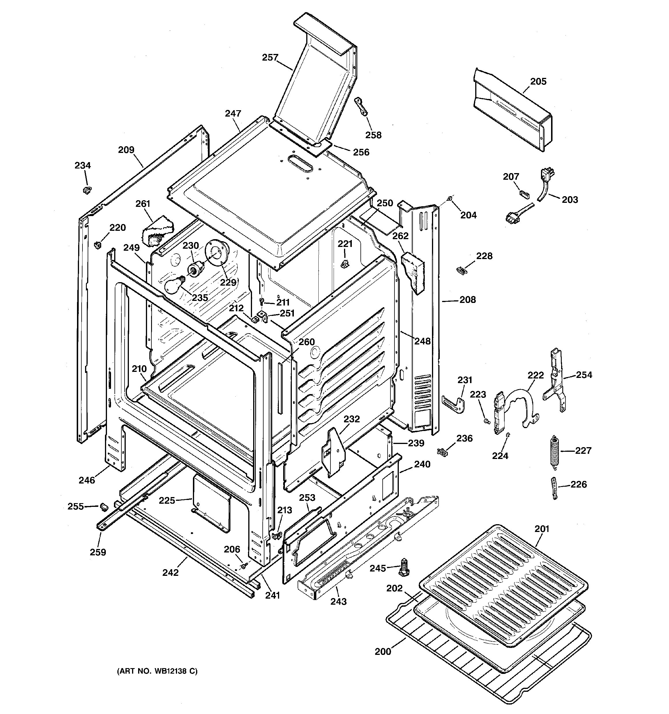 GE JGBS23BEH1BB body parts diagram