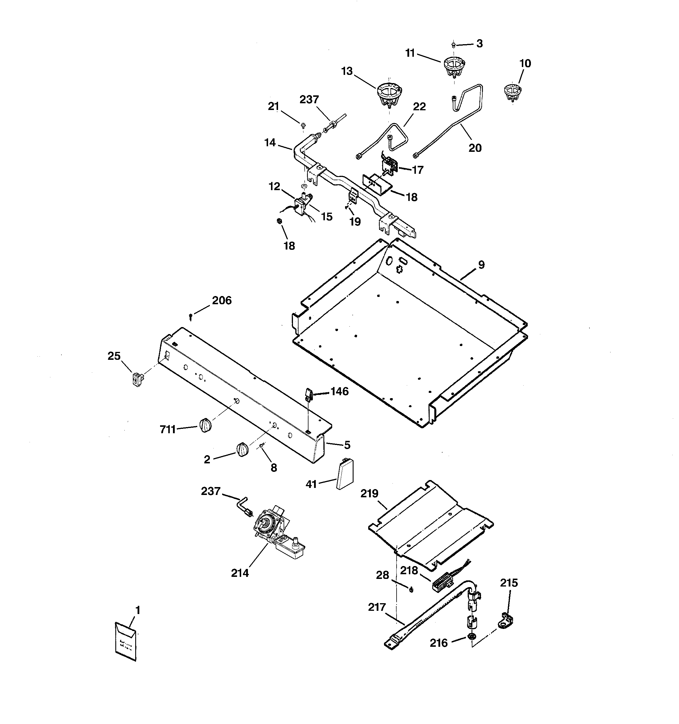 GE JGBS23SEH1SS gas & burner parts diagram