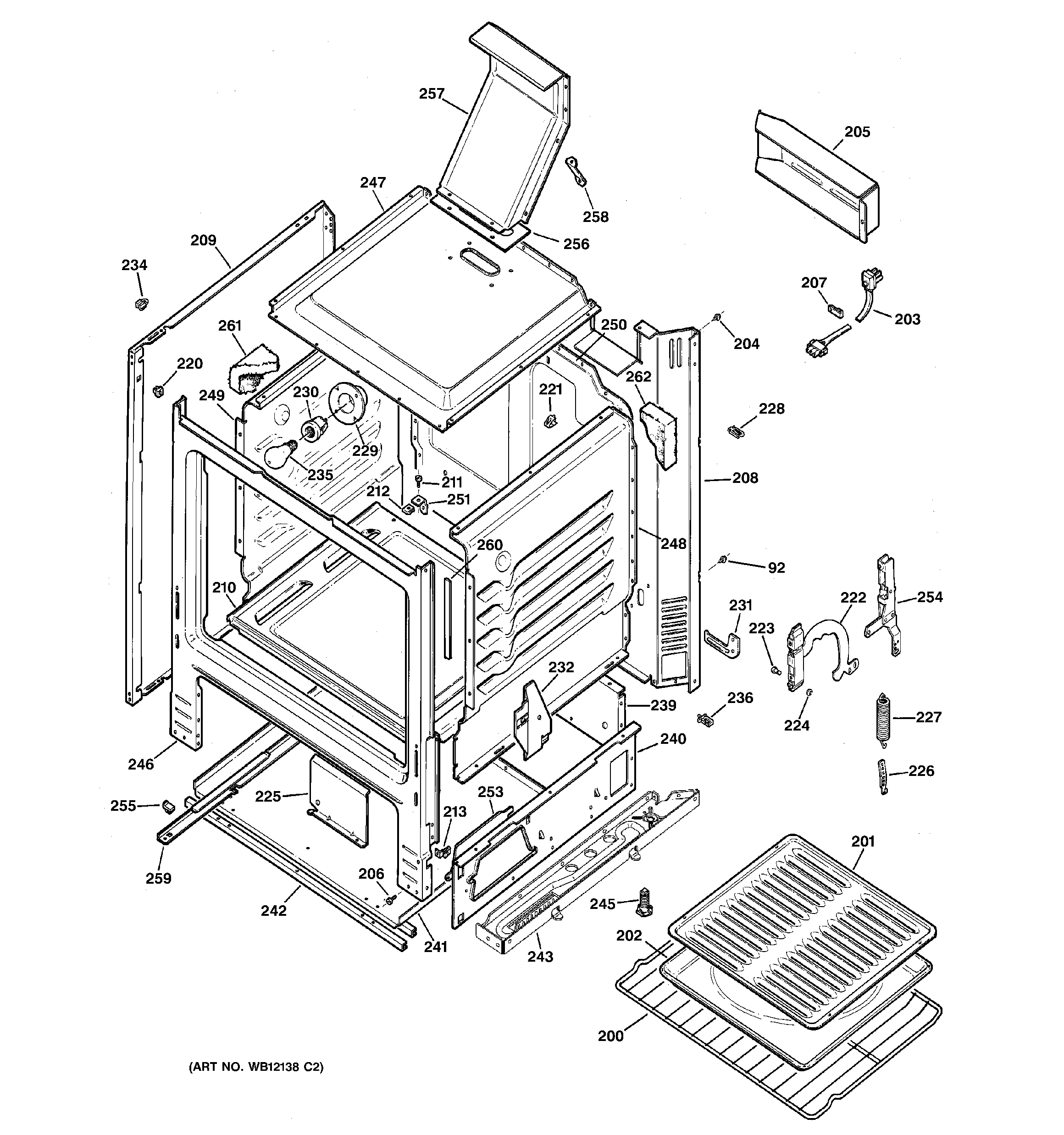 GE JGBS23SEH1SS body parts diagram