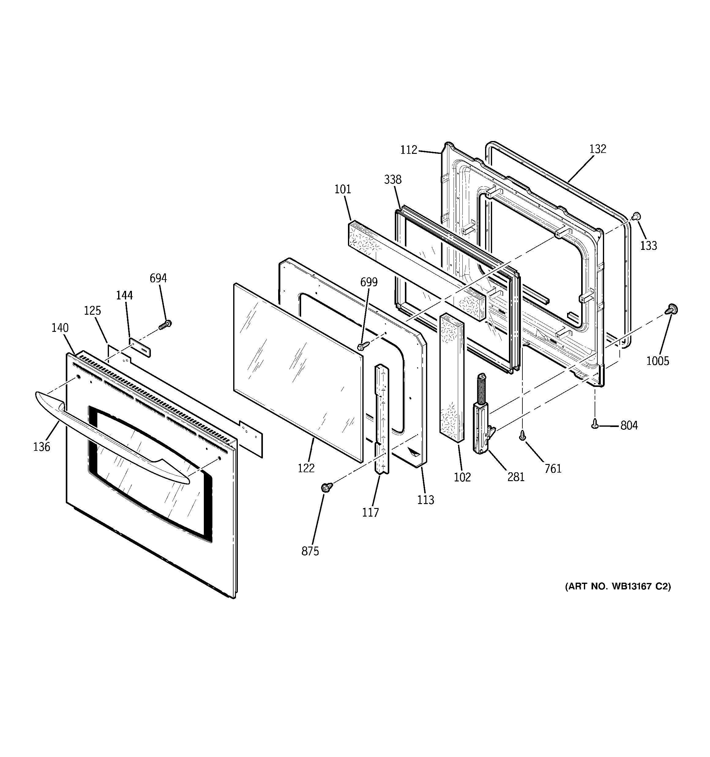 GE JK915SK3SS door diagram