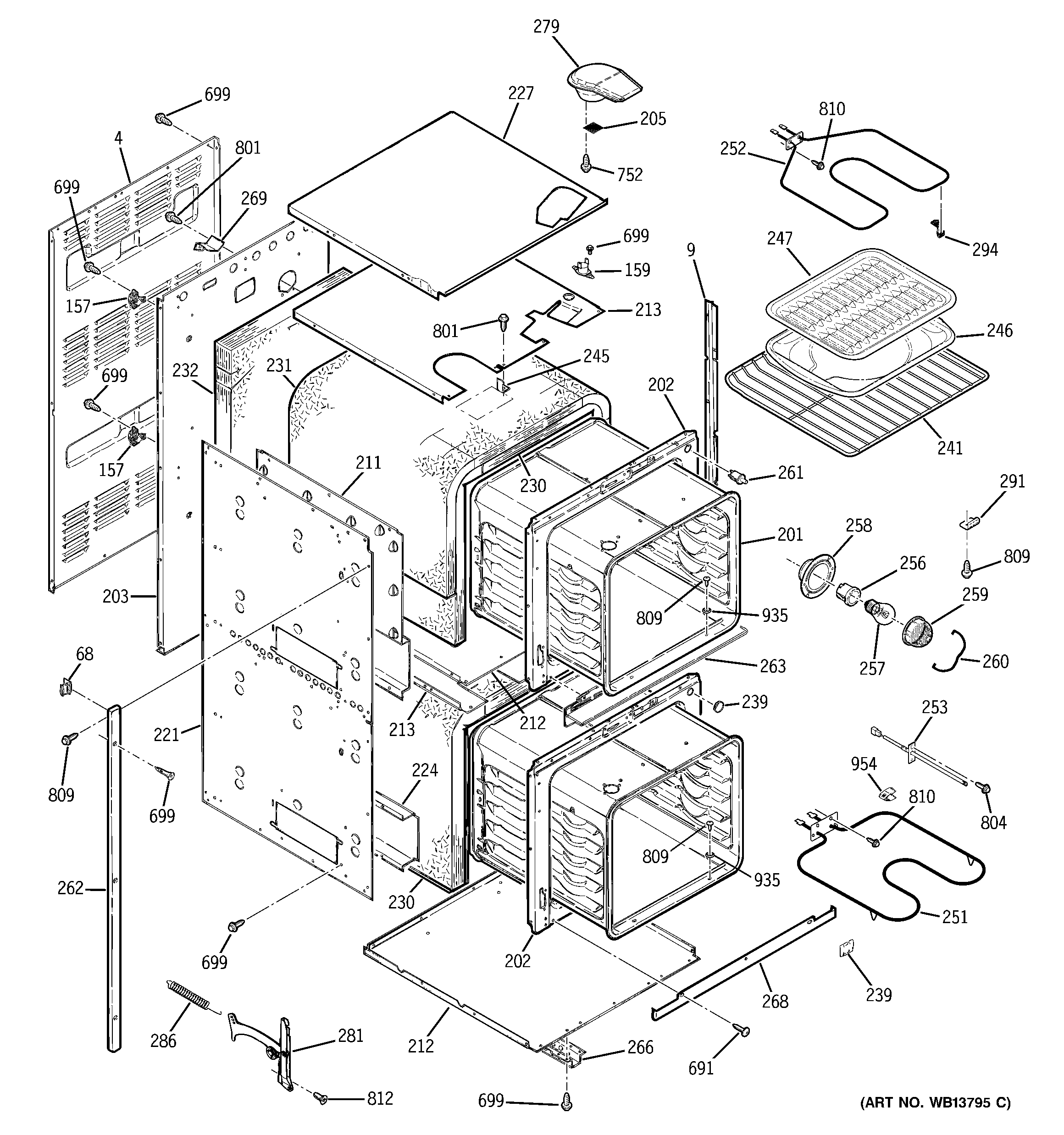 GE JRP28SK1SS body parts diagram
