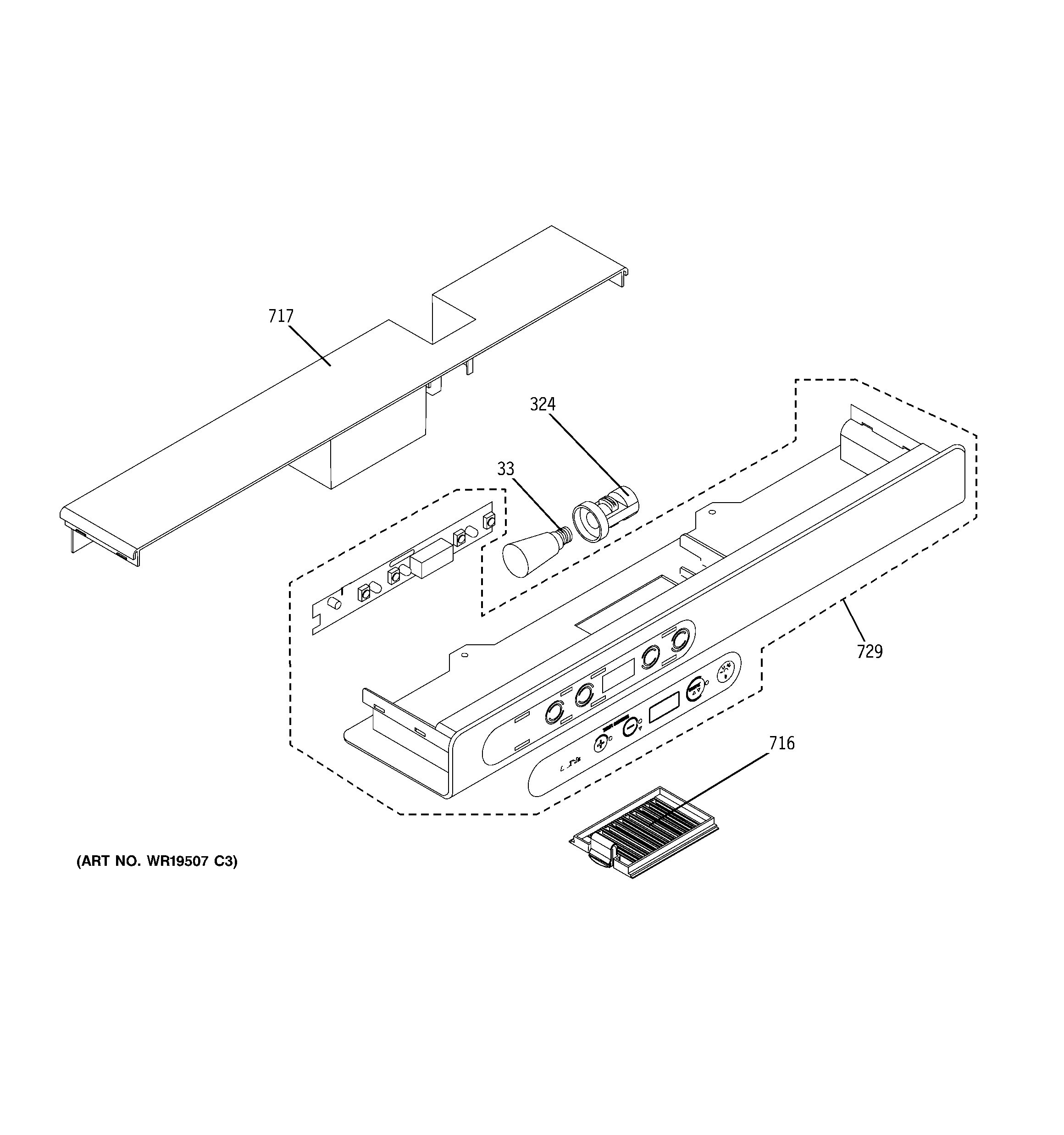 GE ZIFI240PALII climate controls diagram