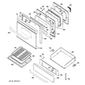 GE JGBP36SEJ3SS door & drawer parts diagram