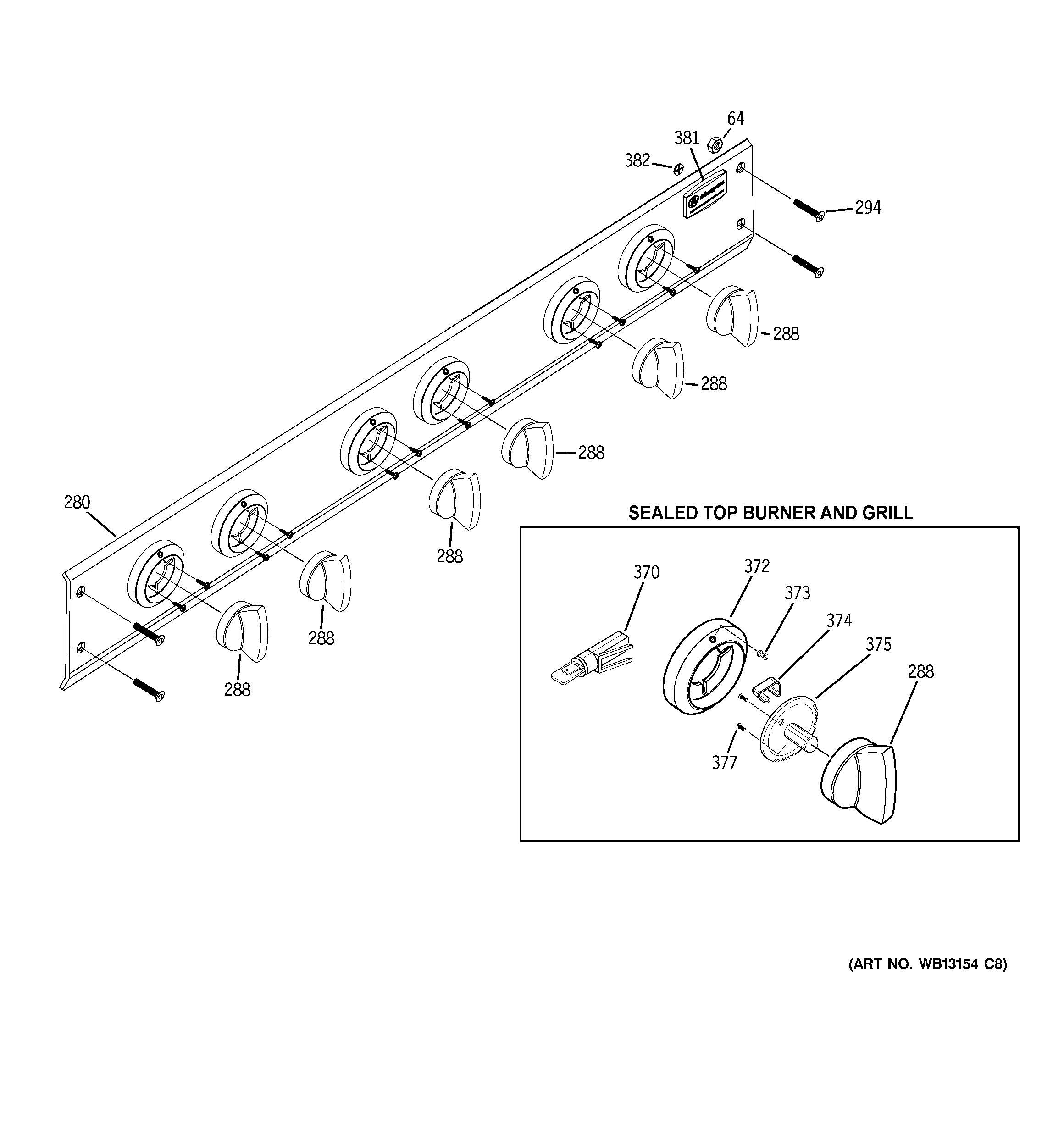 GE ZGU36L6H3SS control panel diagram
