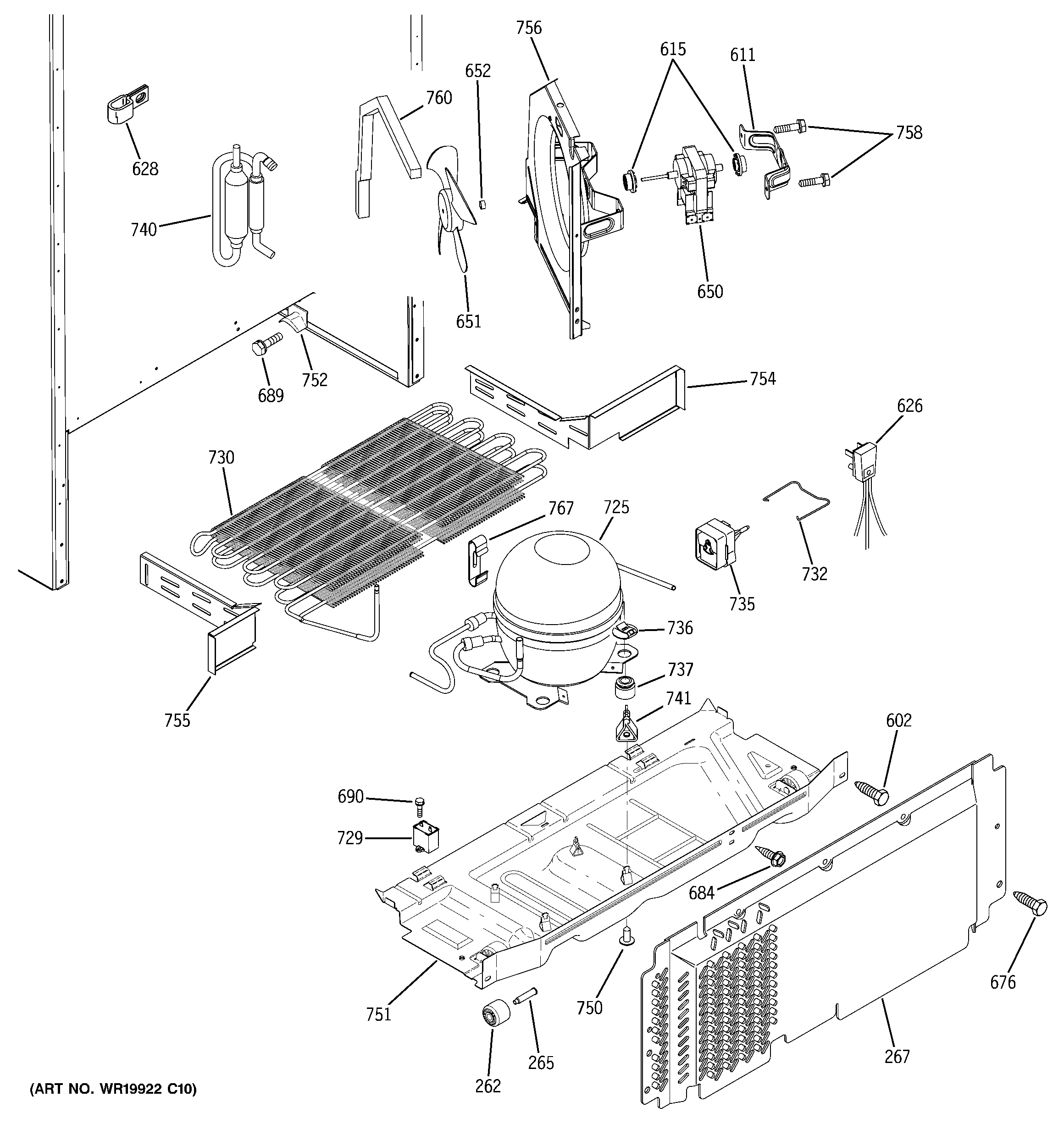 GE 38471PBRURWW unit parts diagram