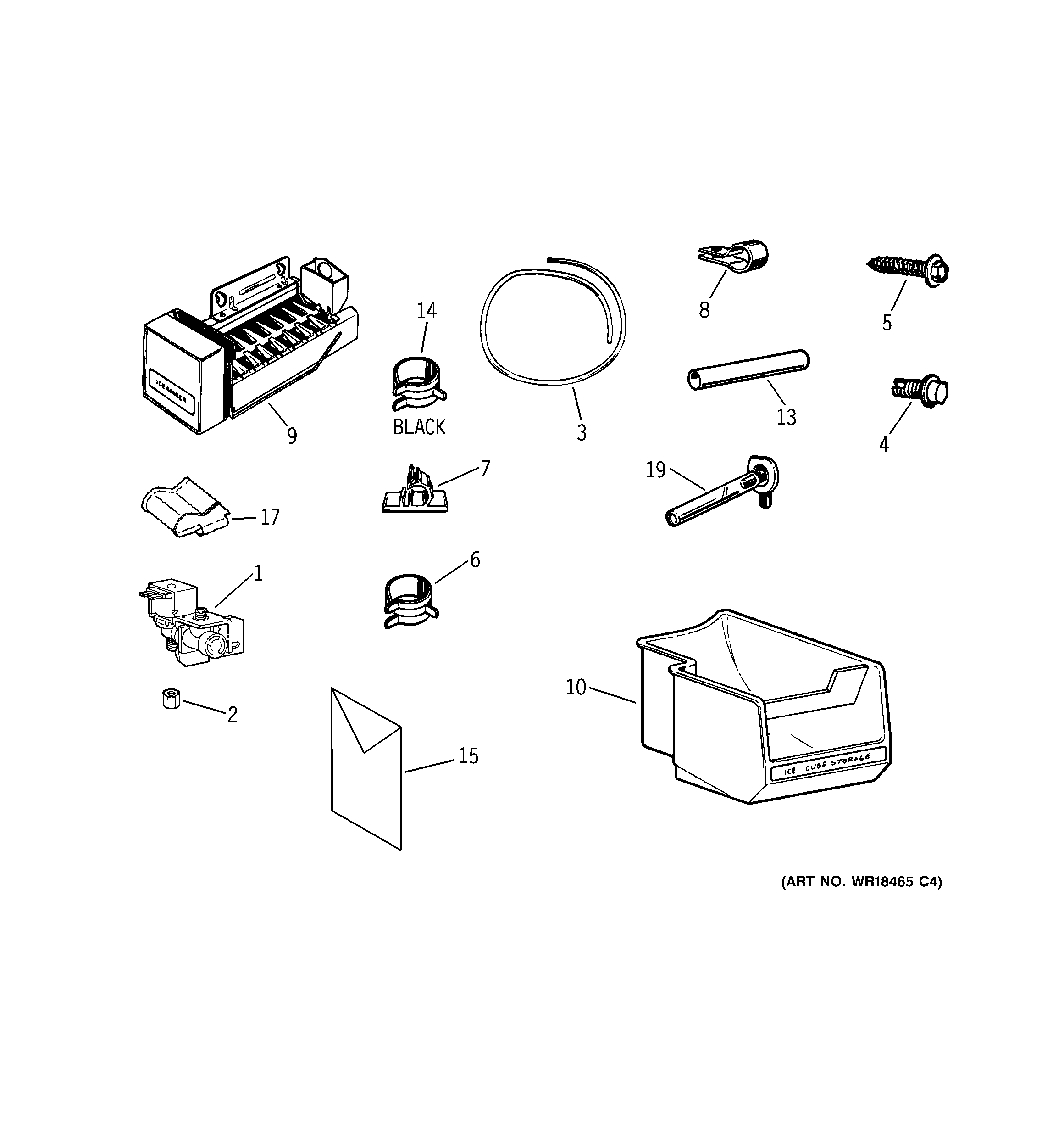 GE IM3 icemaker kit diagram