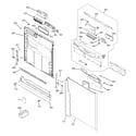 GE GHDA450M00WW escutcheon & door assembly diagram