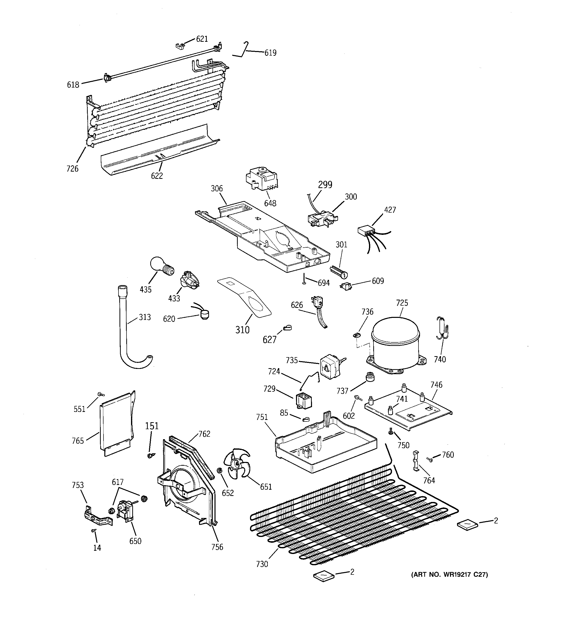 GE CTS18FBSALWW unit parts diagram