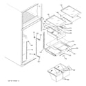 GE GTS18KCPURBB fresh food shelves diagram