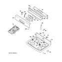GE JGBP35SEJ3SS control panel & cooktop diagram