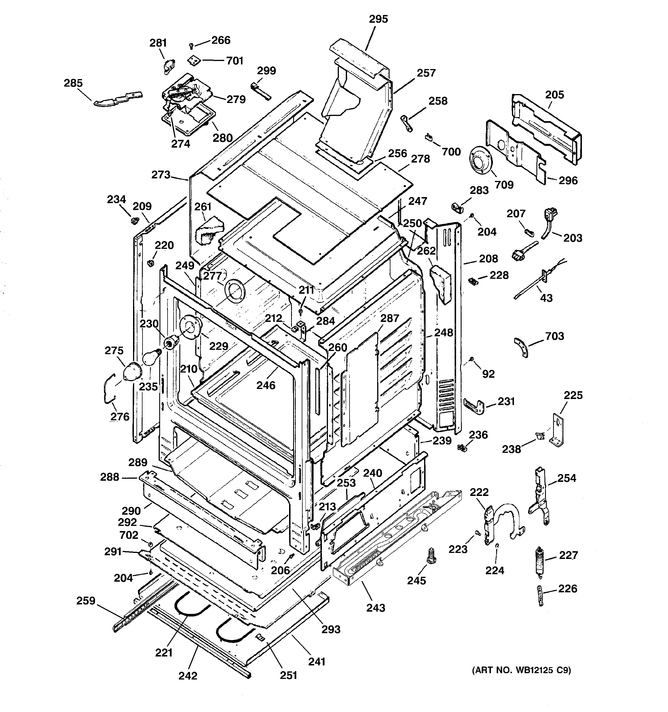 GE JGBP99WEH4WW body parts diagram