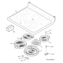 GE JBP83SK2SS cooktop diagram
