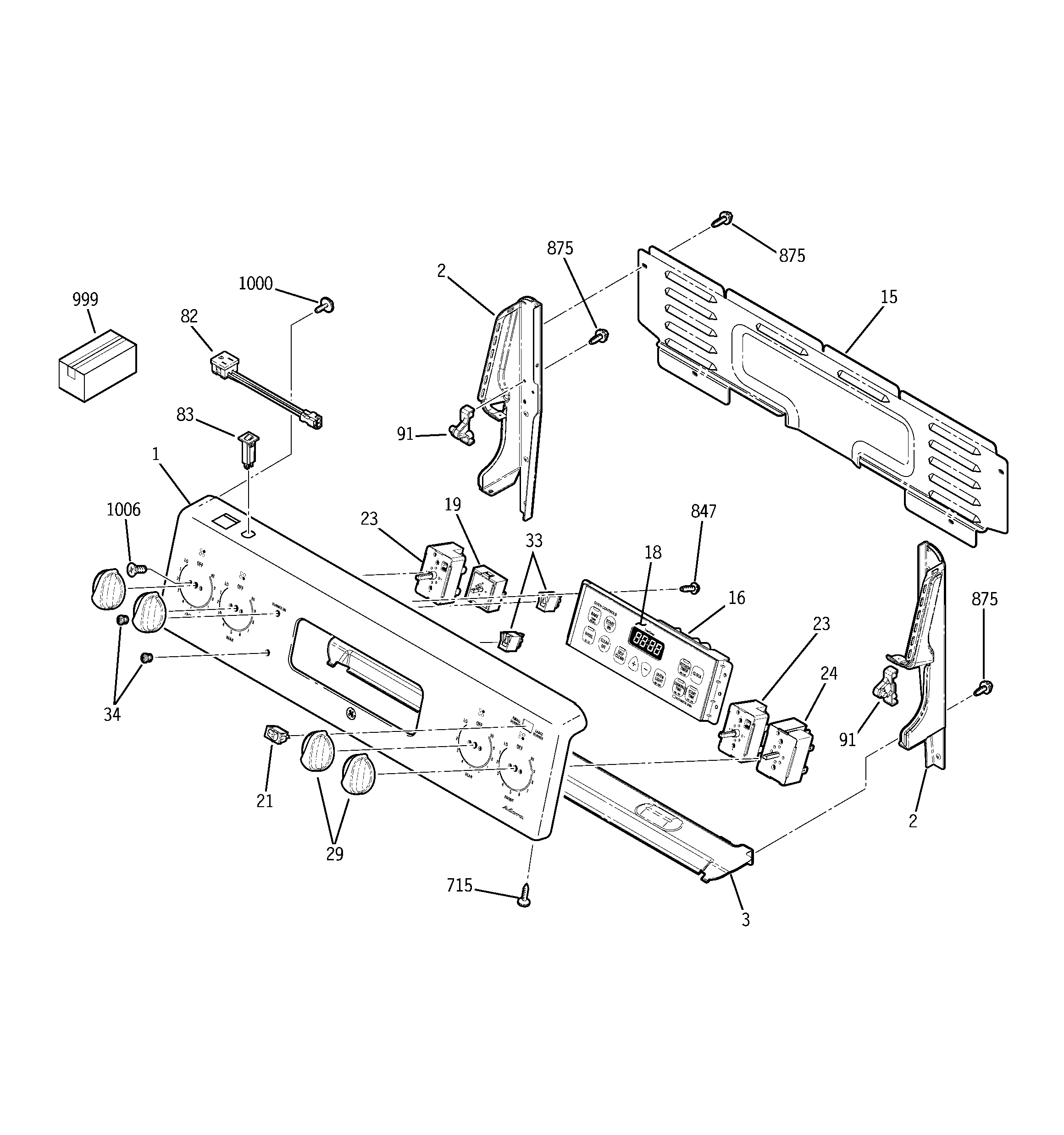 GE JCBP68MK2BS control panel diagram